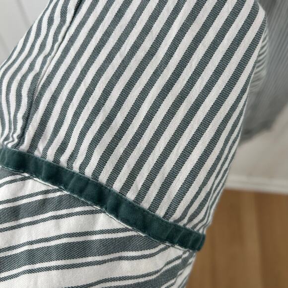 💓Sold 💓not for sale💓Pink VS Women Striped Wide Leg Pajama Pants Green Holiday L - Picture 4 of 8